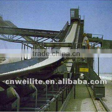 Belt conveyor in mining industry