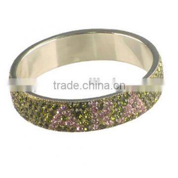 rhinestone Rhinestone Bangle Bracelet for Alpha Kapp Alpha pink and green bangle