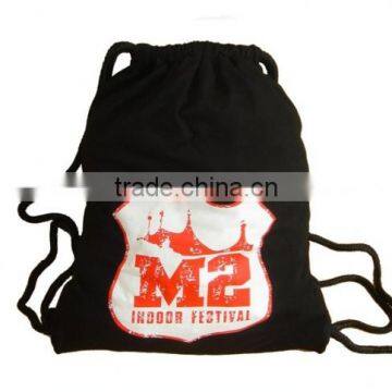 promotional eco-friendly cotton drawstring backpack