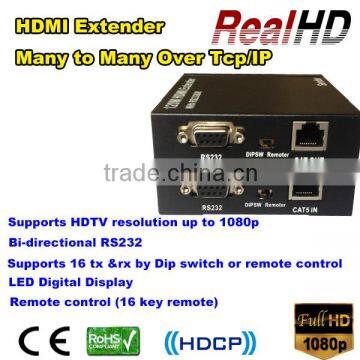 2016 China Highly Quality 16x16 120m RS232 HDMI Extender with Remote over cat6