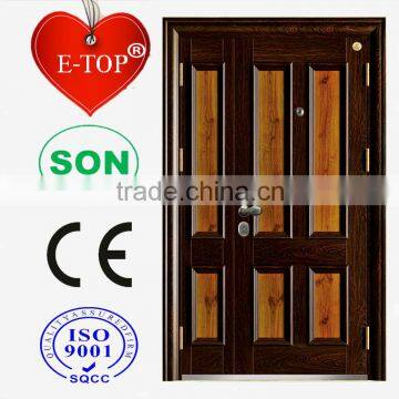 E-TOP DOOR luxury classic design steel wood laminate door design