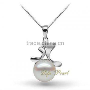 925 Rhodium plated Sterling Silver Jewelry with Freshwater Pearl