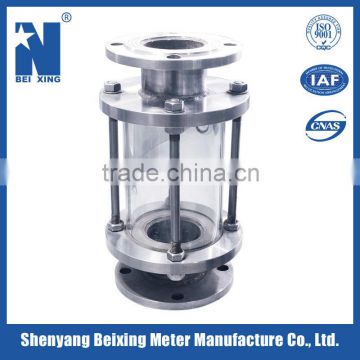 Stainless steel sight glass/flow indicator/meter with flange connection