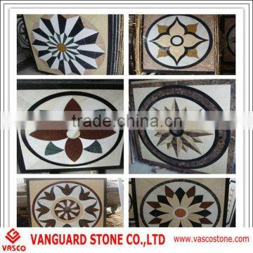 Marble art waterjet floor design