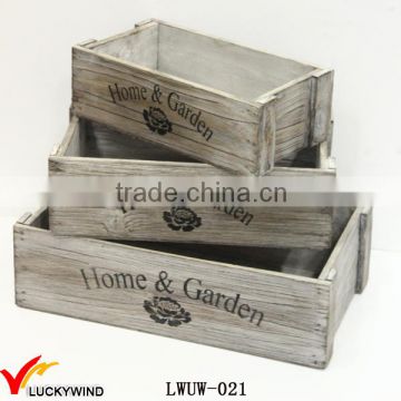 Adorable Vintage Garden Wooden Crate Planter