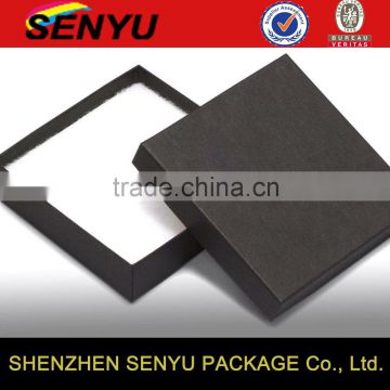 Custom Logo Black Paper Box for Jewelry Packaging