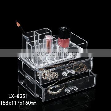 2015 PS wholesale makeup organizer clear cosmetic boxes