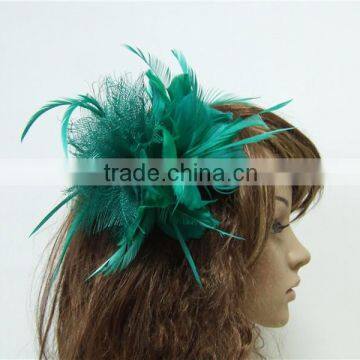 Elegant teal headpiece