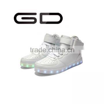 GD China supplier high top seven colors in one shoes shining LED shoes