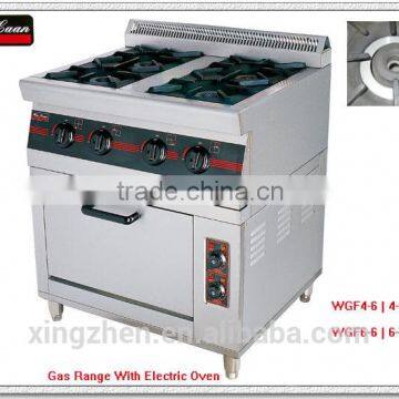 gas range with electric oven