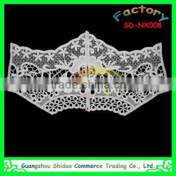 Hot selling african chemical lace neck collar embroidery fake neckline collar