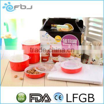 Sealable Food Round Plastic Container With Lid