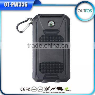 FASHION & PORTABLE universal USB portable charger universal waterproof solar power bank 8000mah