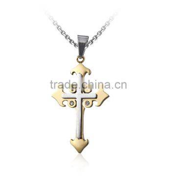 DAIHE silver crystal smooth pendant gold jewelry necklace