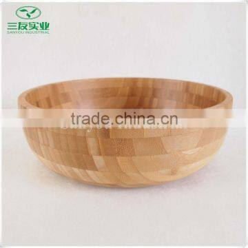 2016 newly good strength Natural Big Bamboo Fruit Salad Bowl