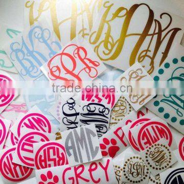 Monogram Sticker Decal LOTS of Options to by MonogramIt Darling