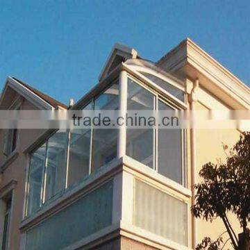 customized made aluminum alloy lowe glass sun house in factory