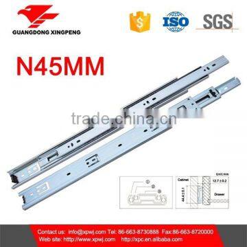 3-fold ball bearing slide telescopic drawer slide channel