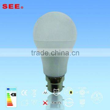 LED2014 New Brightnessce rohs smdb22 led bulbs a60 9w