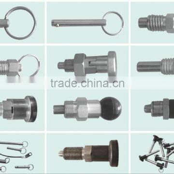 Pop pin, safety pin, spring pins, steel ball plug, pin reset, indexing pins, quick release pin