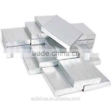 SILVER PAPER PRESENT GIFT BOX CASE JEWELRY RING EARRINGS PENDANT NECKLACE