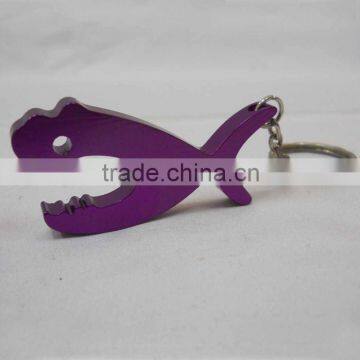 piranha shaped keychain with bottle opener