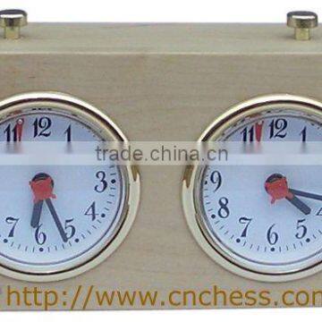 wood chess timer with cream