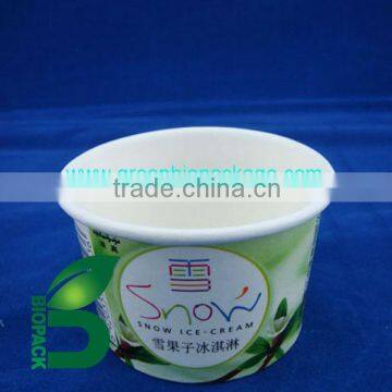 disposable biodegradable PLA coated biodegradable salad bowl