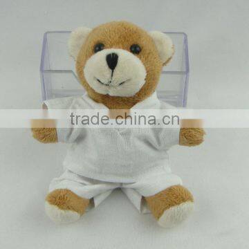 Cute Soft Plush Mini Doctor Teddy Bear Keychain