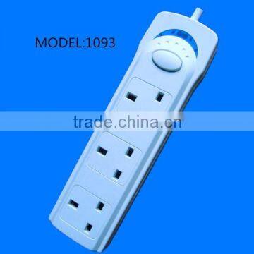 UK electrical 3 way socket power socket with swithches