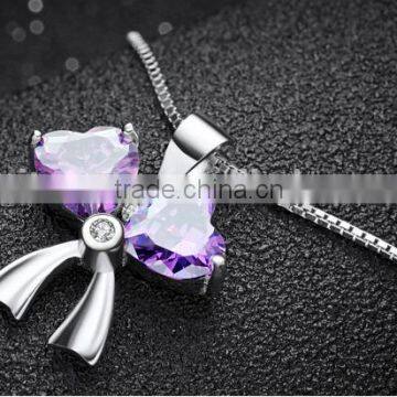 Elegant Butterfly Knot 925 Sterling Silver Butterfly Shape Pendant photo-3
