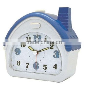 Plastic house-shaped table alarm clock