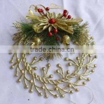 2015 promotion plastic Christmas wreath,Christmas decoration