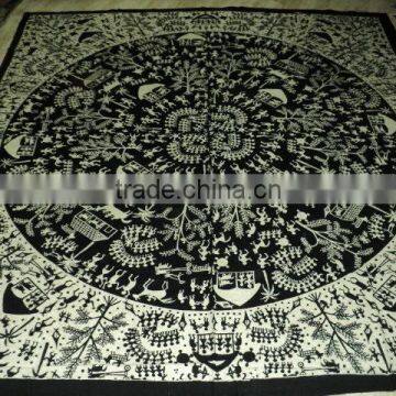 Black White Printed Tapestries Bedsheet photo-6