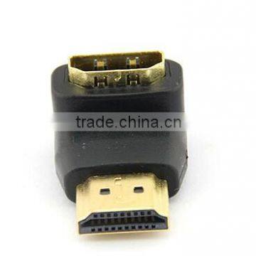 hdmi Female to male adapter,HDMI/F to HDMI/M with golden plate,90 degrees hdmi to firewire adapter