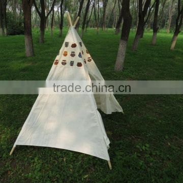 Babymatee Custom handcrafted design canvas play tent for kids camping teepee for sale