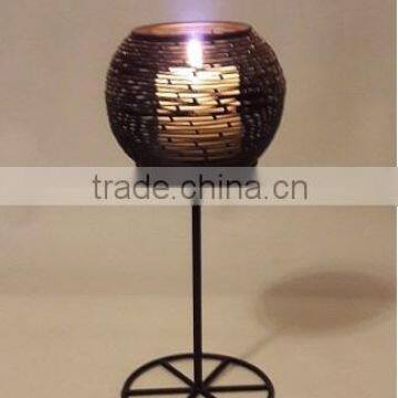 Wire Design Black Candle Holder