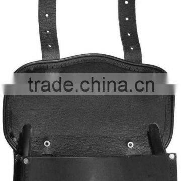 Heavy Duty Leather Motorcycle Tool Bag with Studs