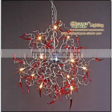 Italy Style Red Blown Modern Glass Pendant Lamp for Restaurant MD8002