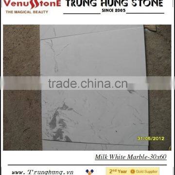 Vietnam Milky White Marble 30x60 photo-4