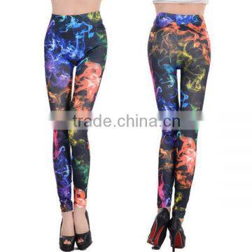 Footless Flower Printed Elastic Sexy Tights Leggings Skinny Pants