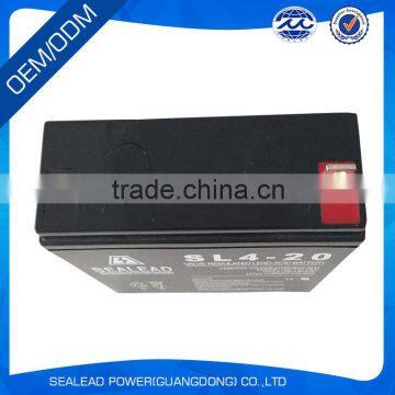 Maintenance free pure lead 4v 20ah battery for emergency light system