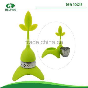 Leaves shape silicone tea infuser for wedding favor,for loose tea