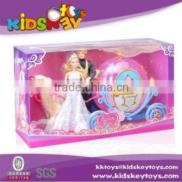 Hot product Electric carriage car toy funny horses toys with Flash 2 dolls for kids gift