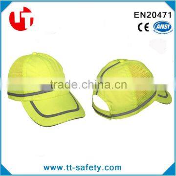 yellow orange adjustable hi vis reflective safety hat helmet cap baseball cap