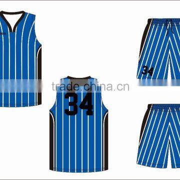 Cheap100% polyester custom digital sublimation basketball uniform