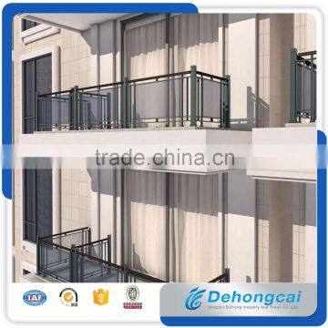 Glass Galvanized Residential Balcony Commercial Wrought Iron Fence