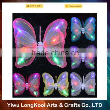 Wholesale double layer dance angel light up fairy butterfly wings kids led wings