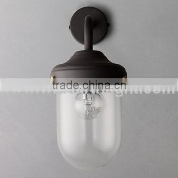 UL CUL Listed Black Indoor Vintage Wall Light With Clear Glass Shade W30075