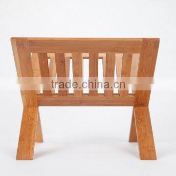 2015 X-shape Folding Nature Bamboo Magazine Display Racks Wholesale photo-4